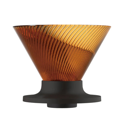 HARIO 日本製 V60 NEO Tritan 防摔樹脂手沖咖啡濾杯 1-4杯用 黑色 透色 琥珀色