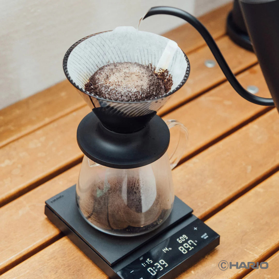HARIO 日本製 V60 NEO Tritan 防摔樹脂手沖咖啡濾杯 1-4杯用 黑色 透色 琥珀色