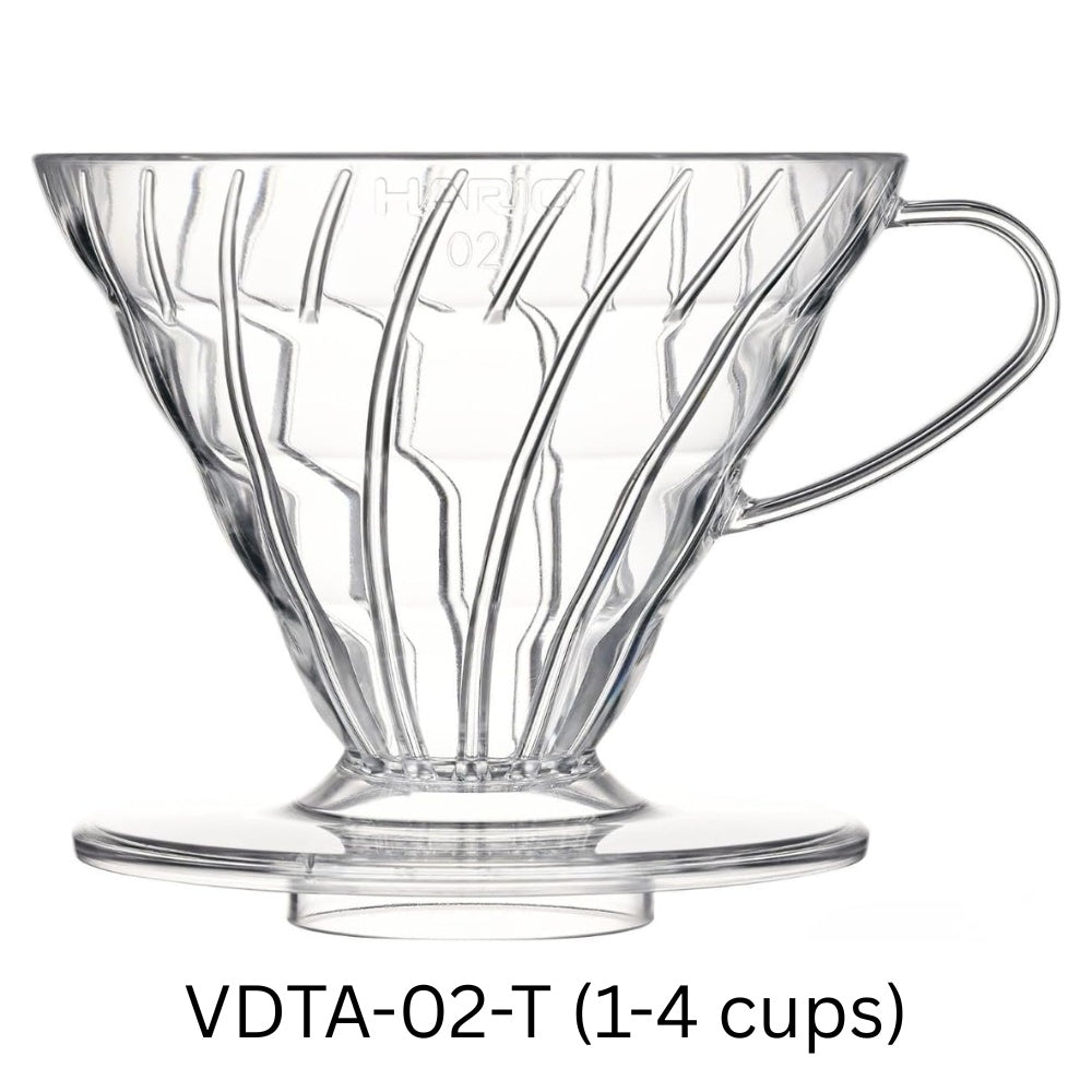 HARIO 日本製 V60 Tritan 醇厚透亮防摔樹脂手沖咖啡濾杯 透明 VDTA-01-T / VDTA-02-T