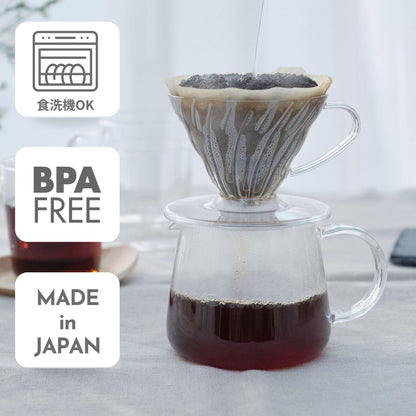 HARIO 日本製 V60 Tritan 醇厚透亮防摔樹脂手沖咖啡濾杯 透明 VDTA-01-T / VDTA-02-T