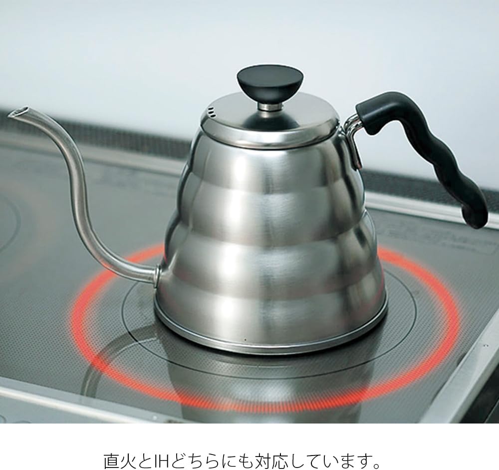 HARIO 日本製 V60 Buono 雲朵不鏽鋼細口手沖咖啡壺 800ml VKBR-120-HSV
