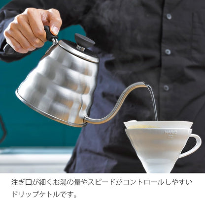 HARIO 日本製 V60 Buono 雲朵不鏽鋼細口手沖咖啡壺 800ml VKBR-120-HSV