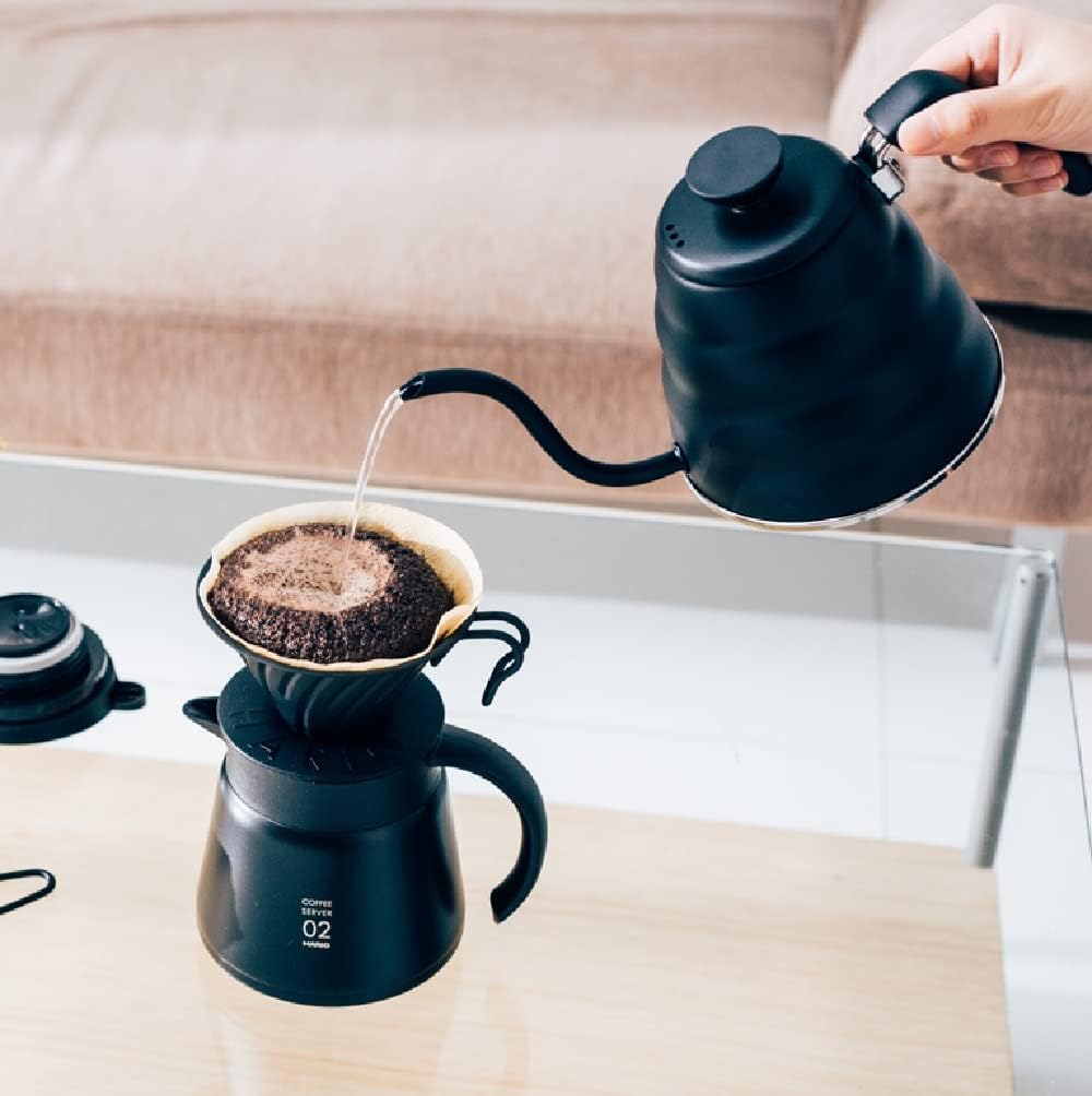 HARIO V60 Buono Drip Kettle 800ml Matte Black Made in Japan VKBR-120-MB