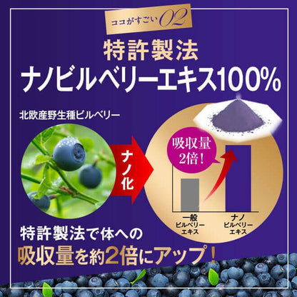 わかさ生活 日本製 Blueberry Eye PRO 日本眼科醫生推薦 藍莓護眼膠囊 紓緩眼部疲勞 3包優惠裝