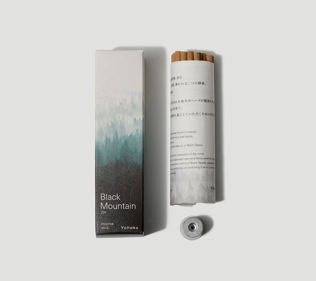 日本香堂 Yohaku 余白 日本製 Black Mountain 法國杜松 線香 Incense 25支 x 4盒