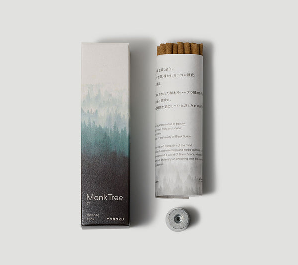 日本香堂Yohaku｜日本製 線香「Monk Tree」（25 支入）
