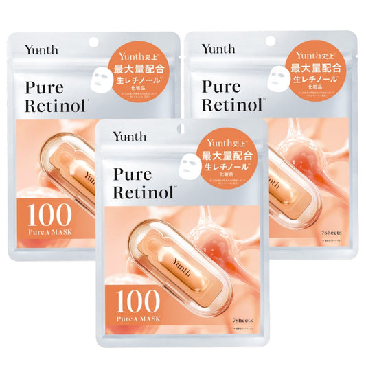 Yunth 日本製 100%高純度生維他命A 彈潤修護面膜 Pure Retinol Mask 3包21片裝