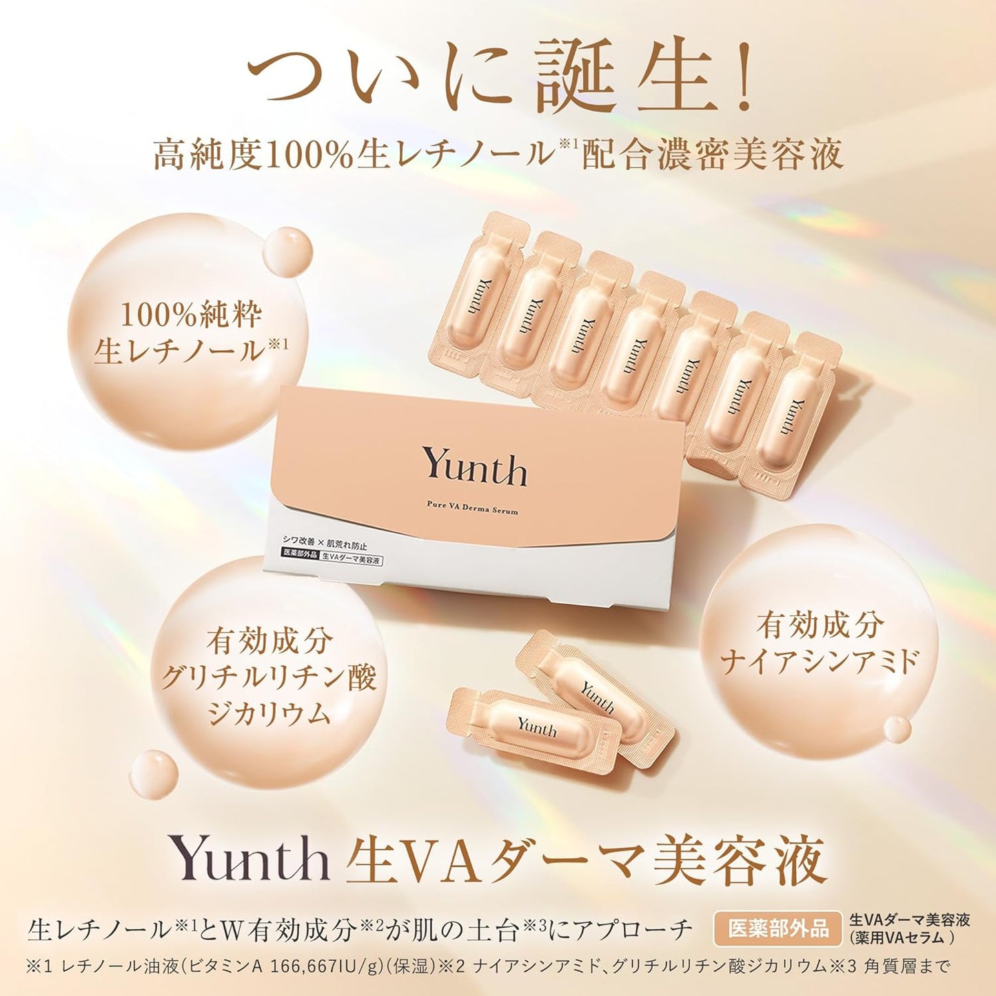 Yunth 日本製 100%高純度活性維他命A修復精華 修復美容液 28包