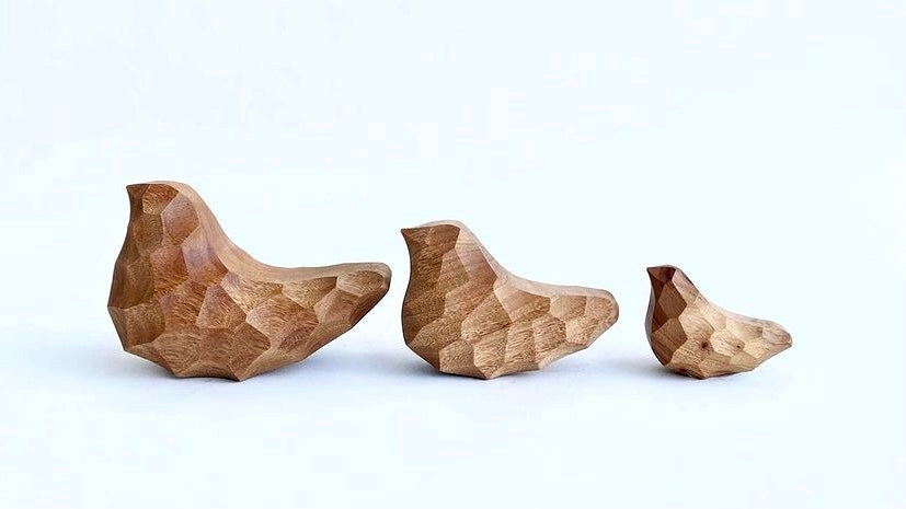 Akihiro Woodworks｜Chicchi  日本製手工木雕雀擺飾