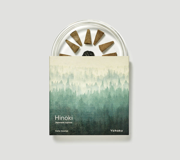 日本香堂Yohaku｜日本製 Hinoki 檜木香錐 12 個組