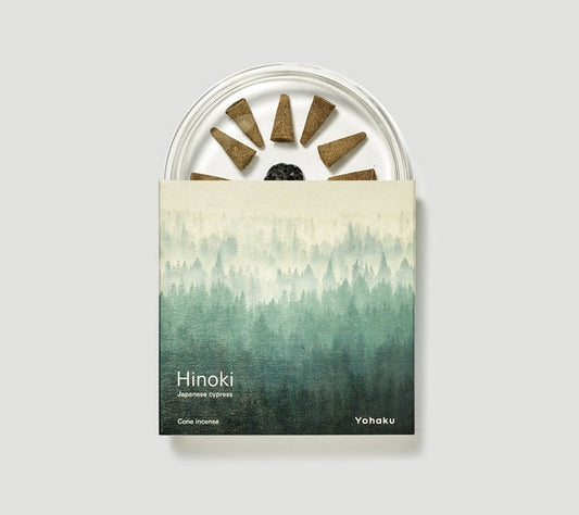 日本香堂Yohaku｜日本製 Hinoki 檜木香錐 12 個組