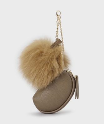 人氣商品【UNTITLED アンタイトル】仿皮草毛球 × mini pouch吊飾