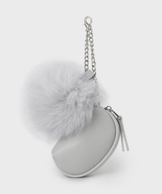 人氣商品【UNTITLED アンタイトル】仿皮草毛球 × mini pouch吊飾