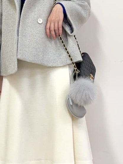 人氣商品【UNTITLED アンタイトル】仿皮草毛球 × mini pouch吊飾